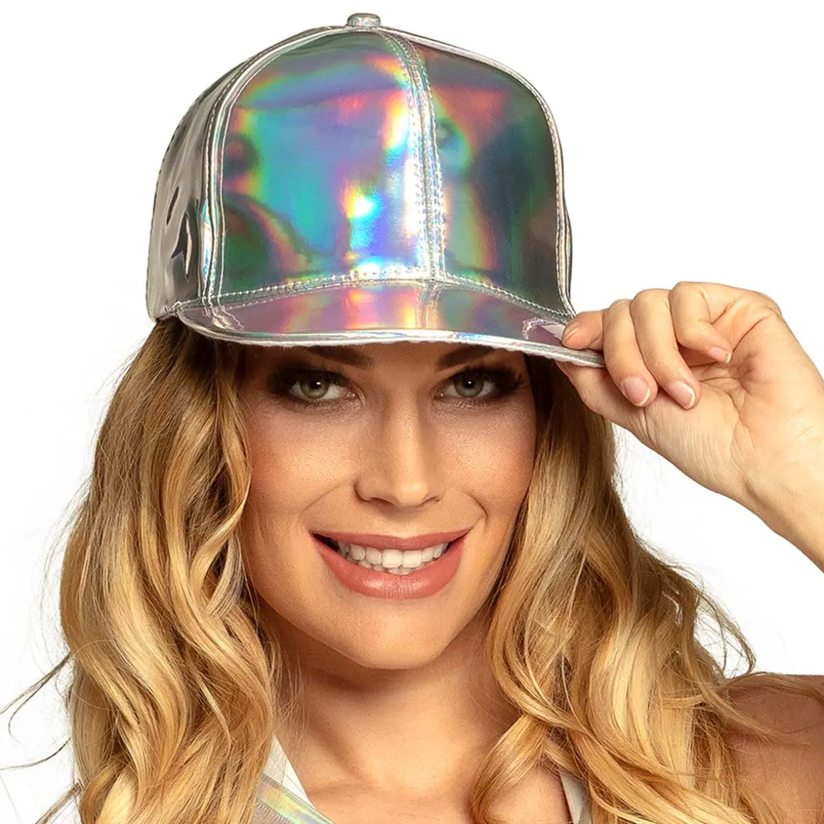 Keps, metallic silver
