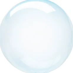 Klotballong, transparent blå 40 cm