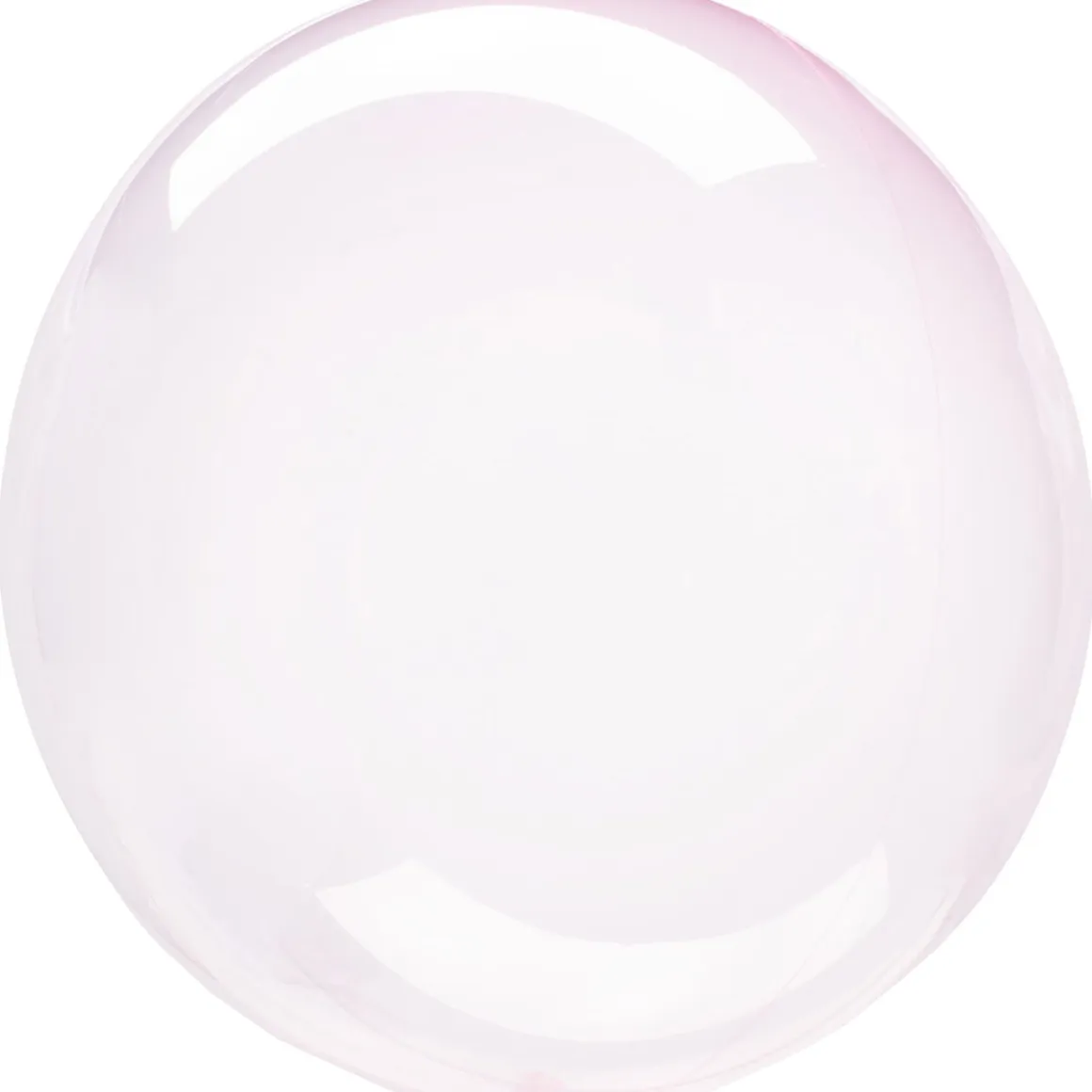 Klotballong, transparent ljusrosa 40 cm
