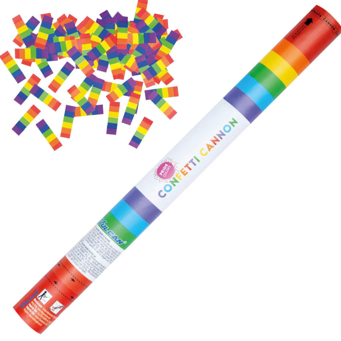 Konfettibomb, regnbåge 60 cm