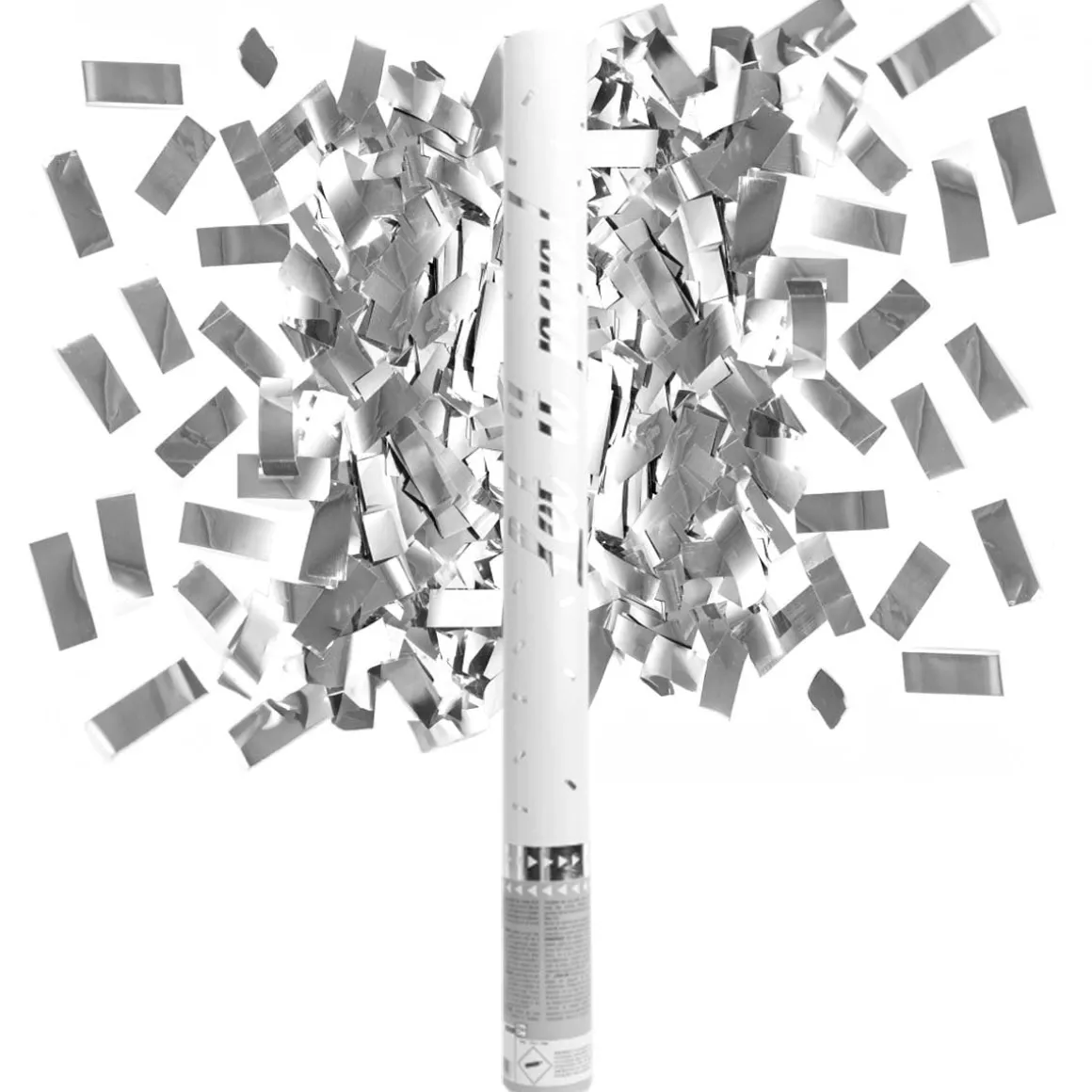 Konfettibomb, silver 60 cm (folie)