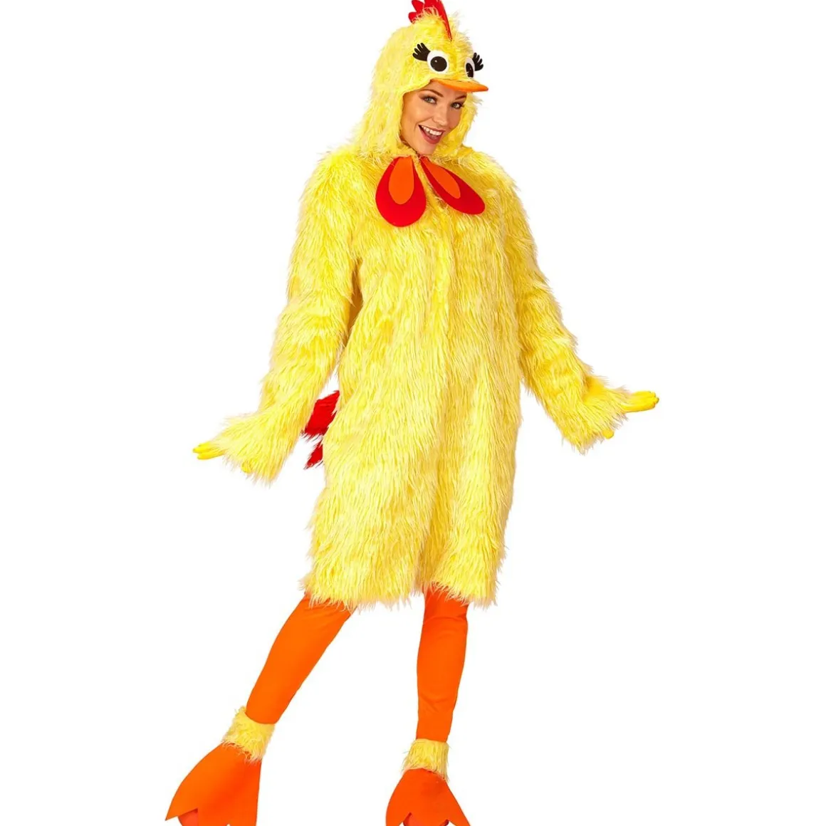 Kycklingdräkt, gul one size