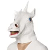 Latexmask, enhörning vit