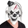 Latexmask, killer clown svart/vit