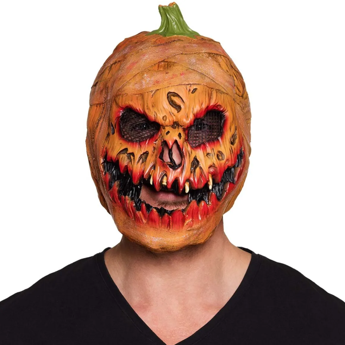 Latexmask, läskig pumpa