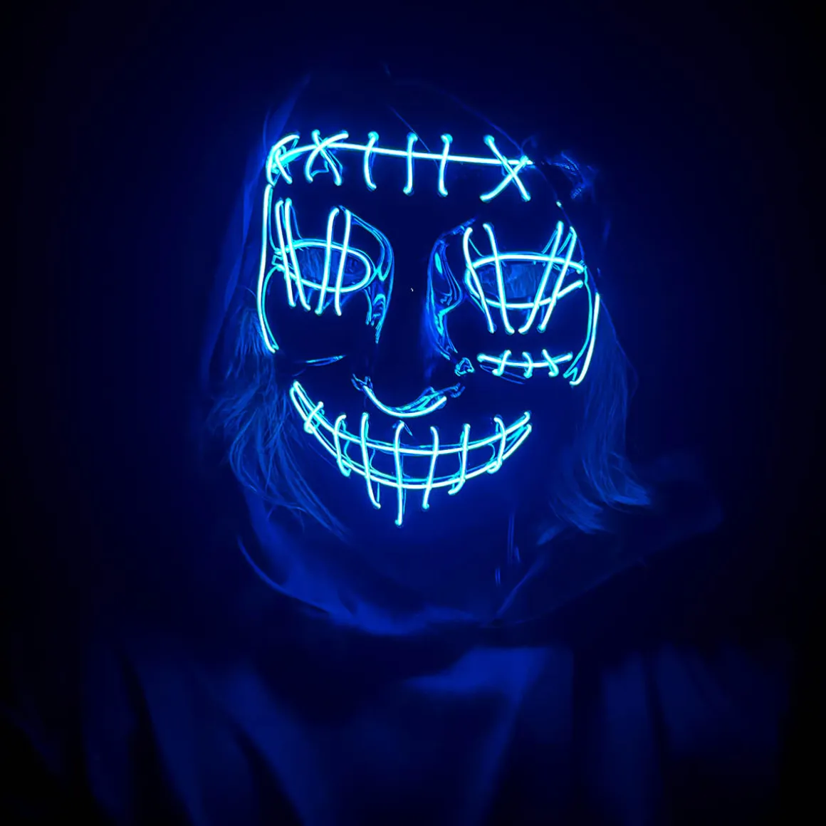 LED-mask, killer smile blue