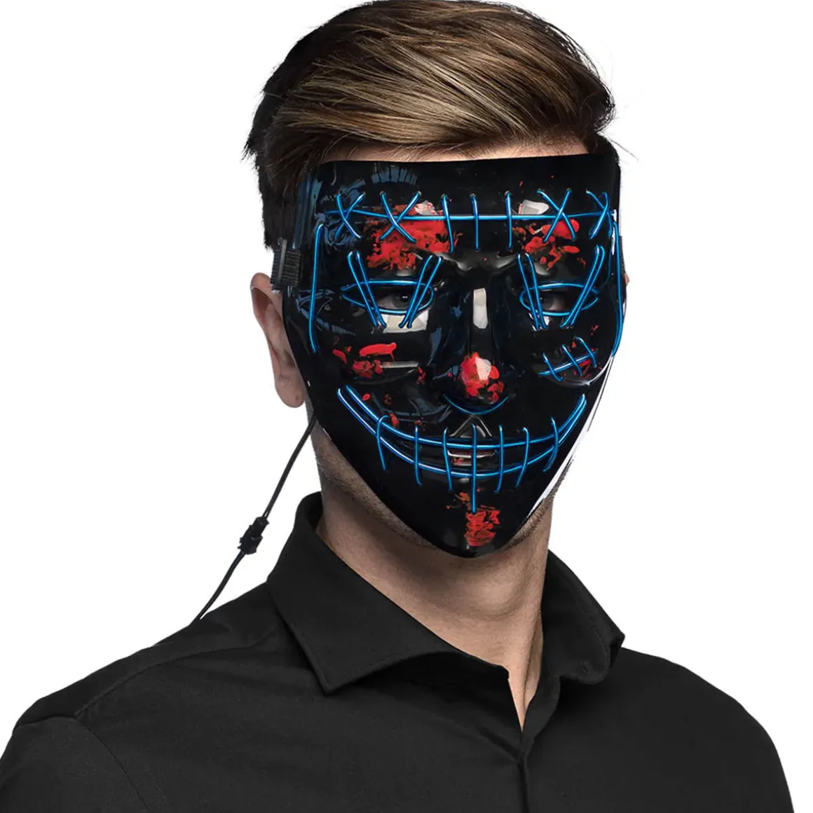 LED-mask, killer smile blue