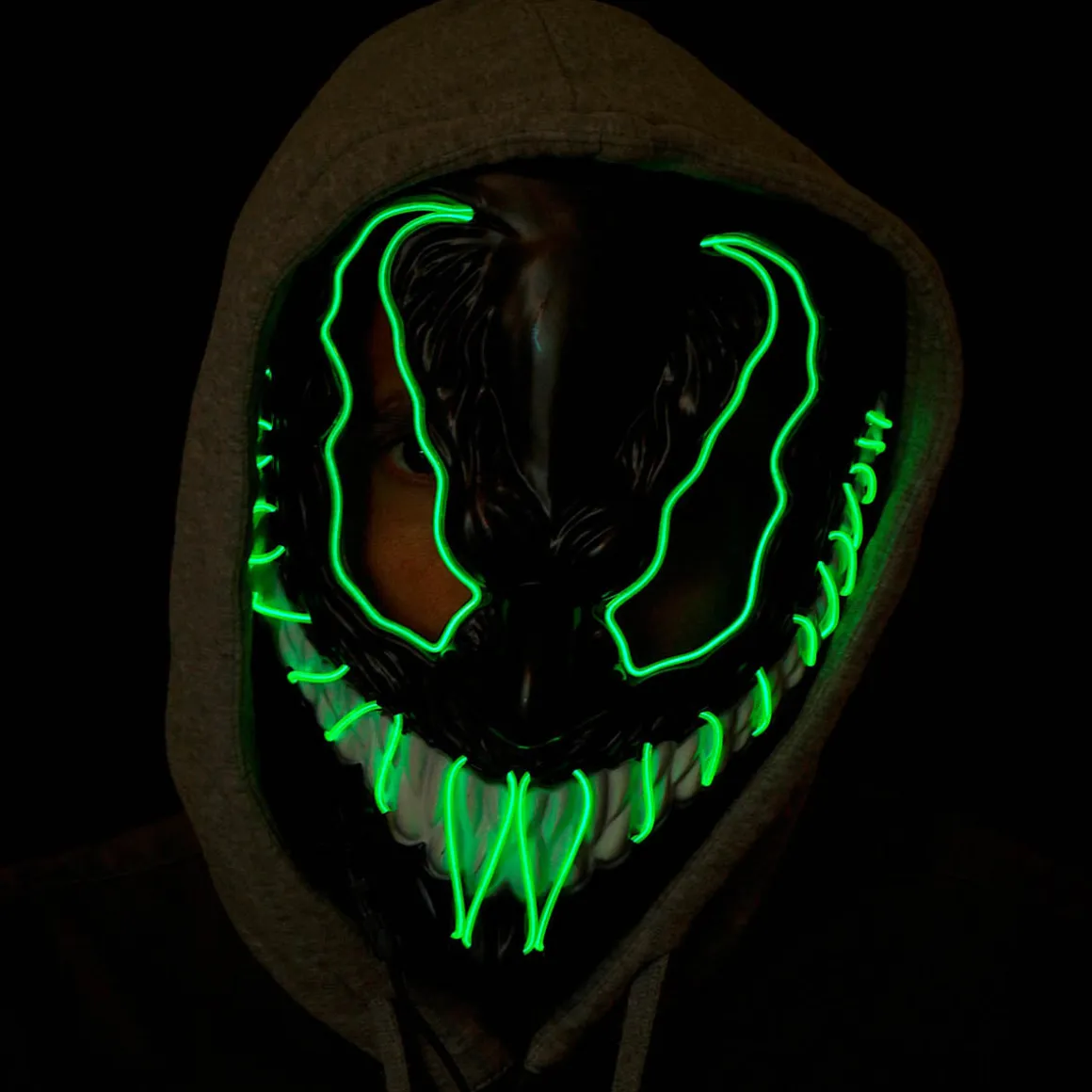 LED-mask, monster grön
