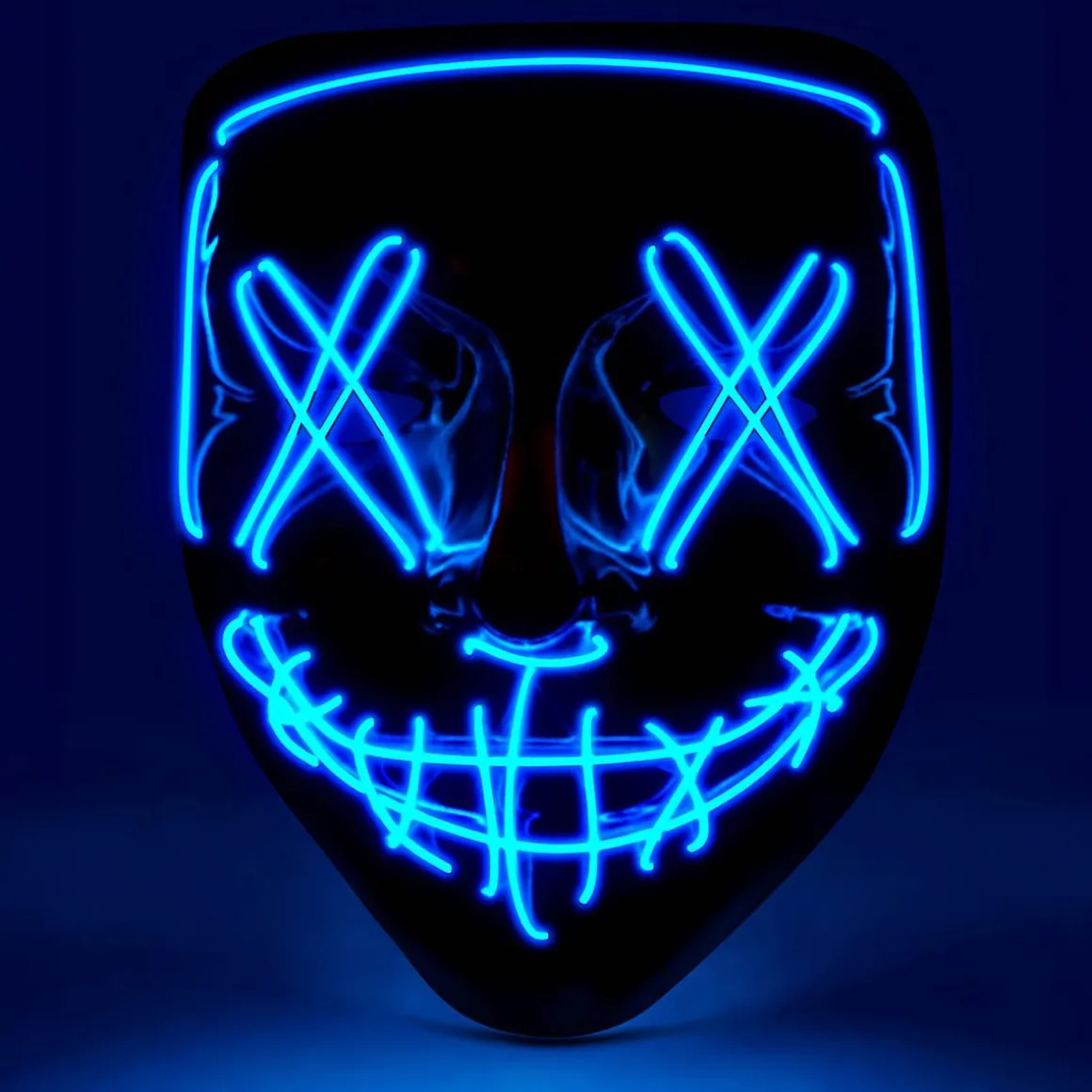 LED-mask, scary blå