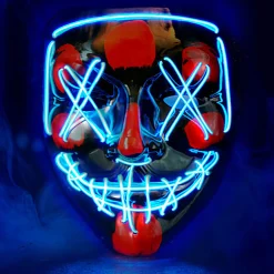 LED-mask, scary blå