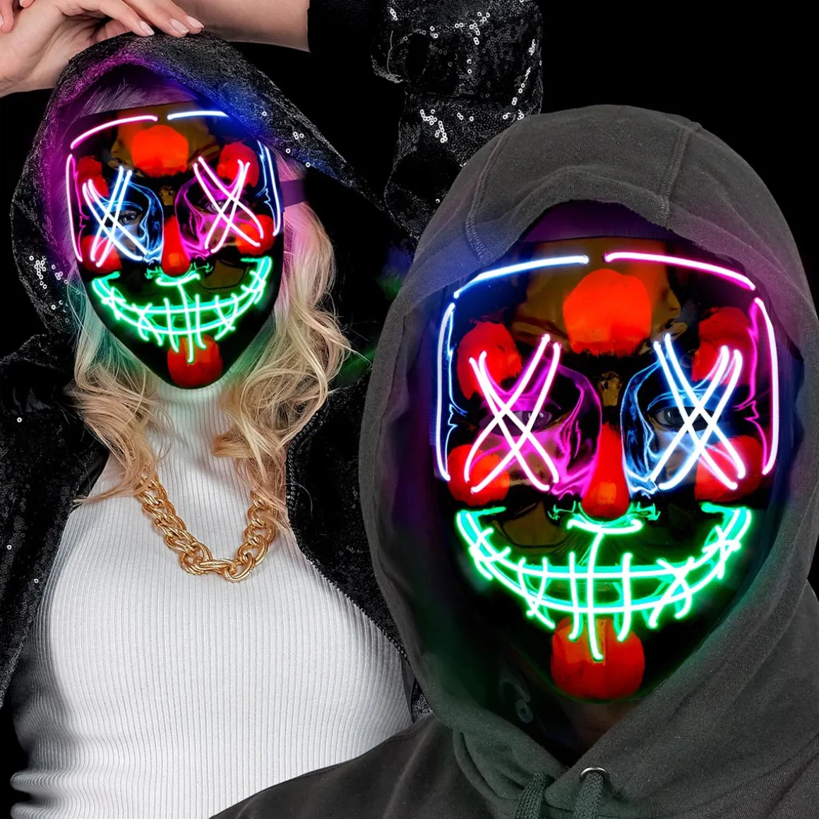 LED-mask, scary multi