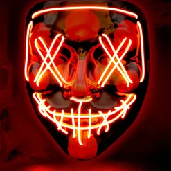 LED-mask, scary röd