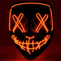 LED-mask, scary röd