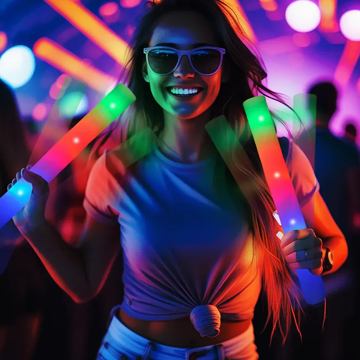 Led skumstav, multi 48 cm