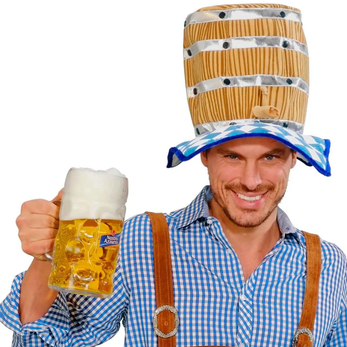Ölhatt, öltunna blå/vit