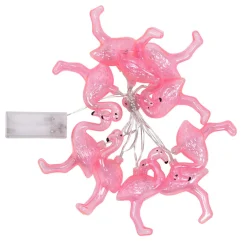 Ljusslinga LED, flamingo 140 cm