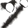 Maskeradset, katt svart fluffig