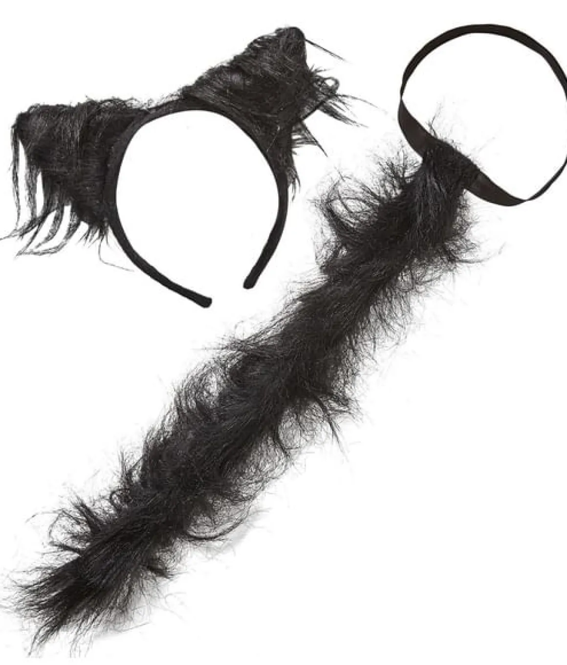 Maskeradset, katt svart fluffig