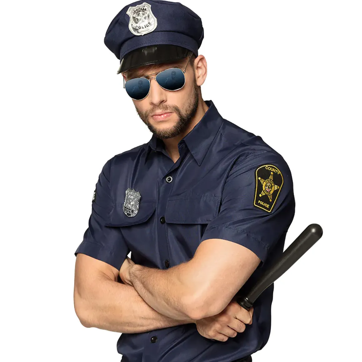 Maskeradset, polis blå