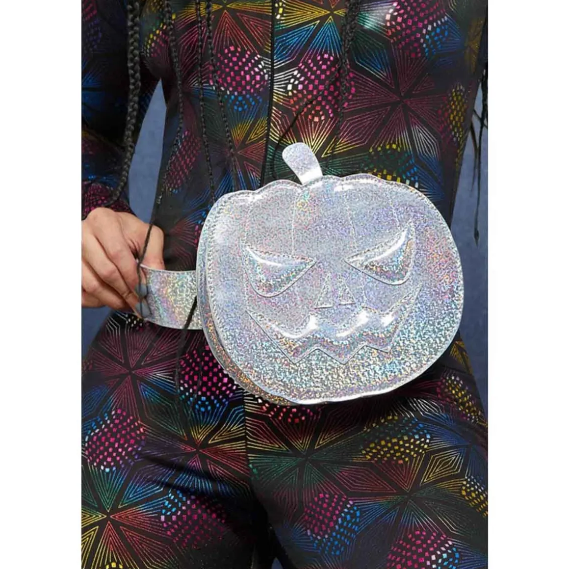 Midjeväska, Fever holographic pumpkin bum bag silver