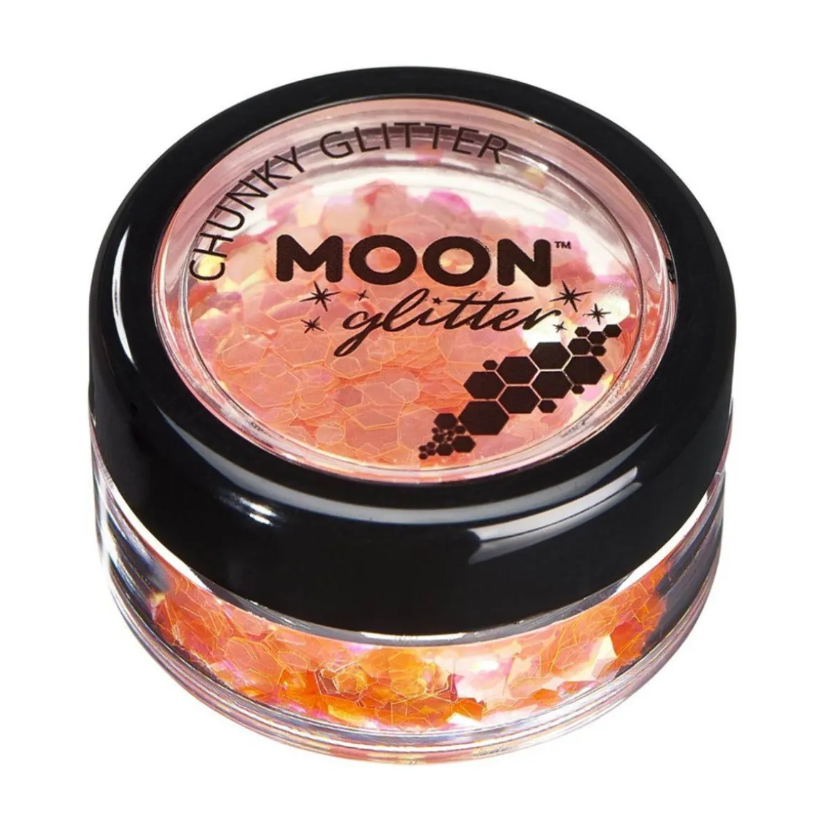 Moon Glitter Iridescent Chunky Glitter, orange 3 g