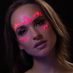 Moon Neon UV kroppsstenar, Intense Pink Face Jewels