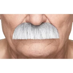 Mustasch, barkeep grå/vit