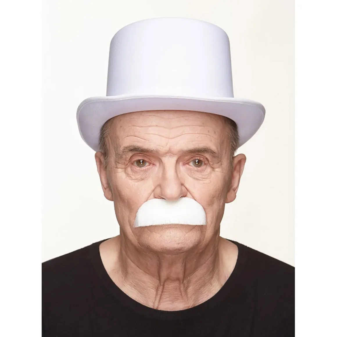 Mustasch, barkeep vit