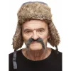 Mustasch, biker svart/vit