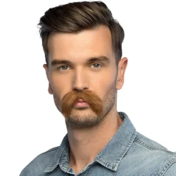 Mustasch, brun