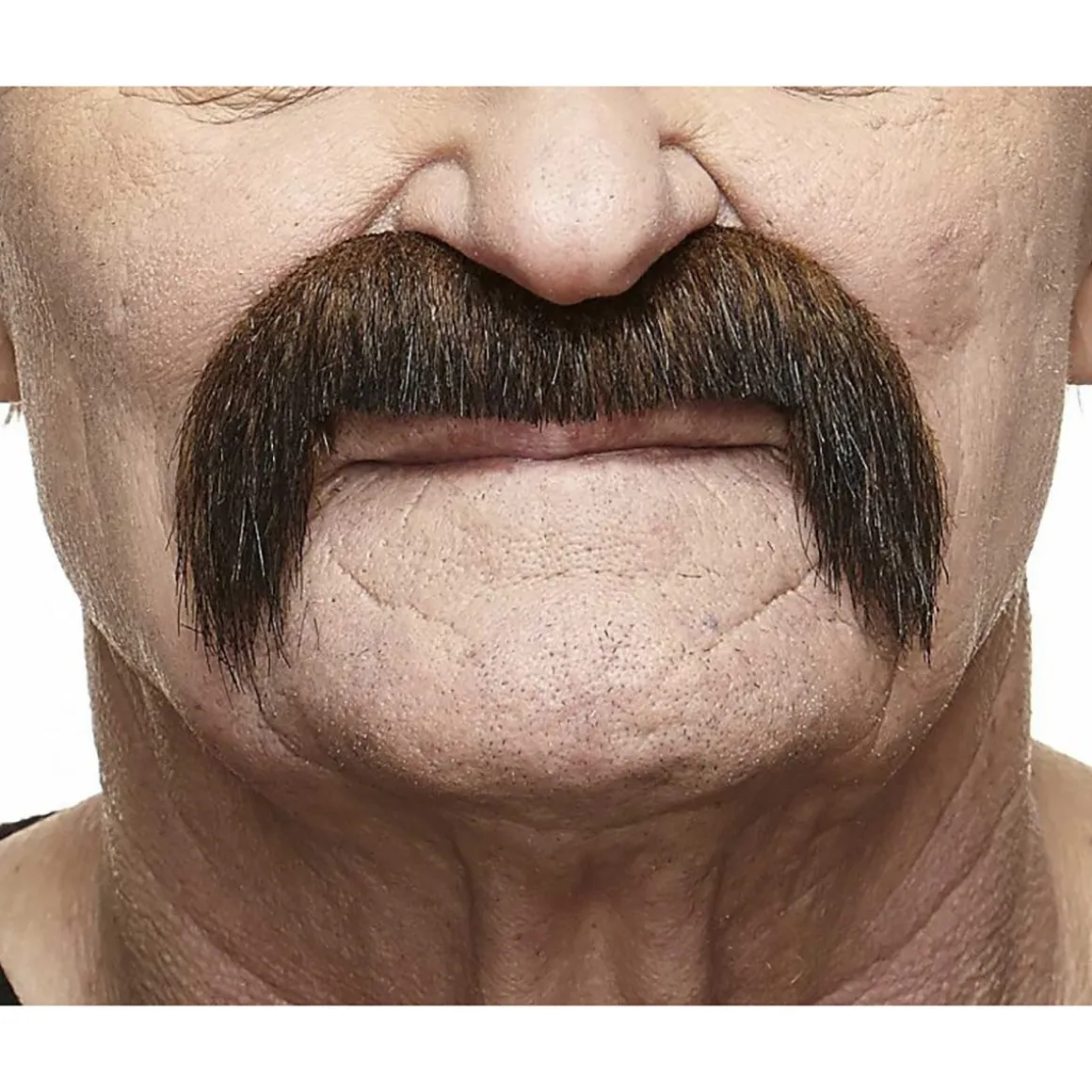 Mustasch, cowboy brun/grå