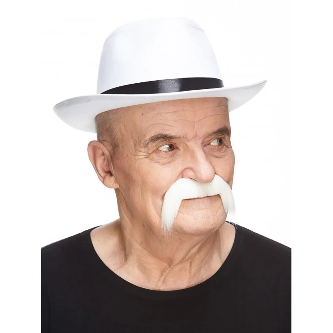 Mustasch, cowboy vit