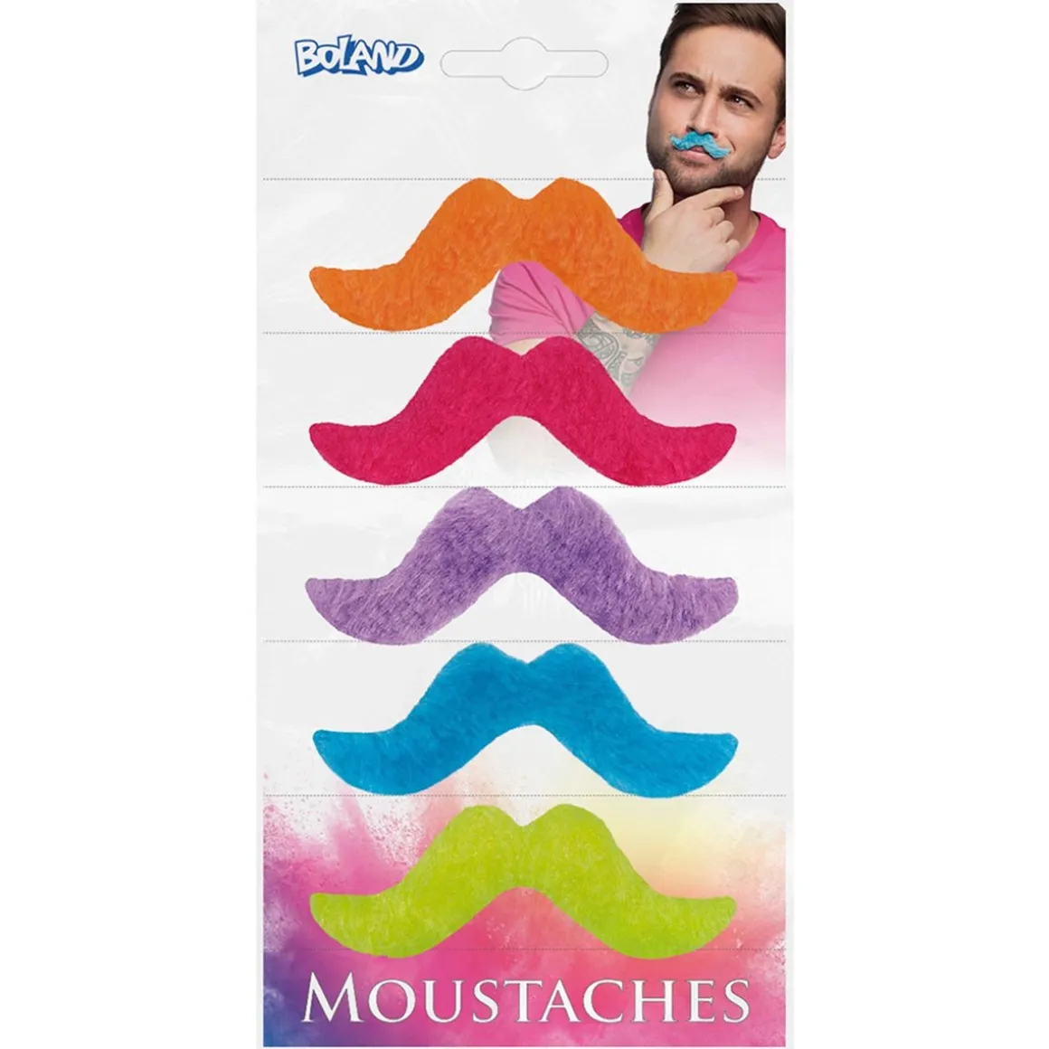 Mustascher, neon 5 st