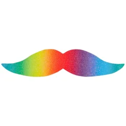 Mustascher, regnbåge 6 st