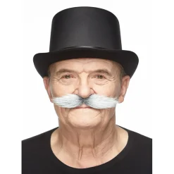 Mustasch, klondike grå/vit