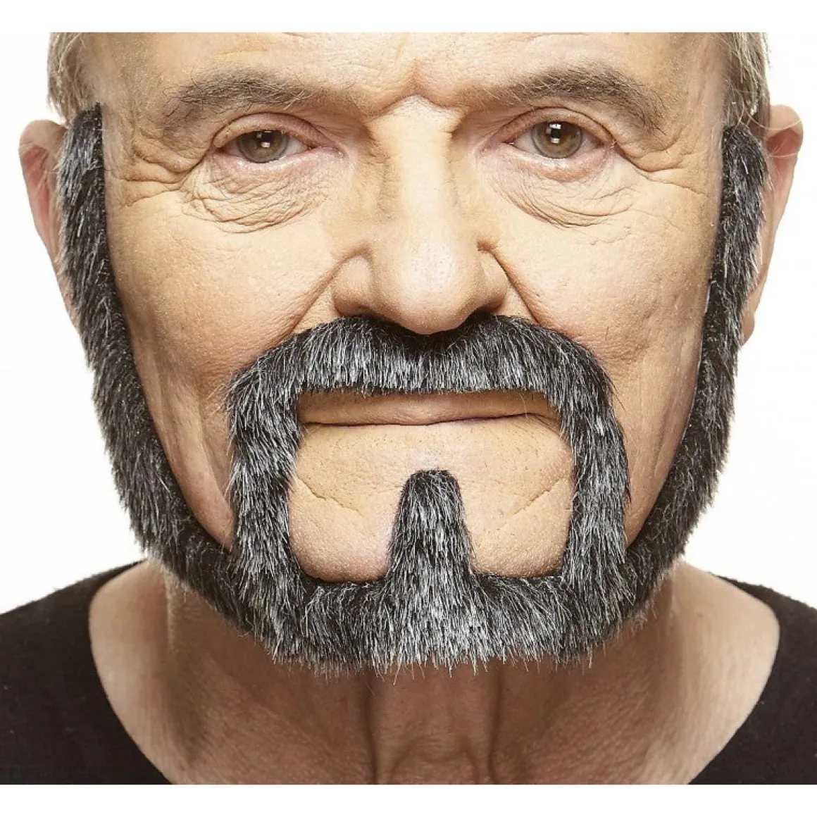 Mustasch med skägg, captain svart/vit