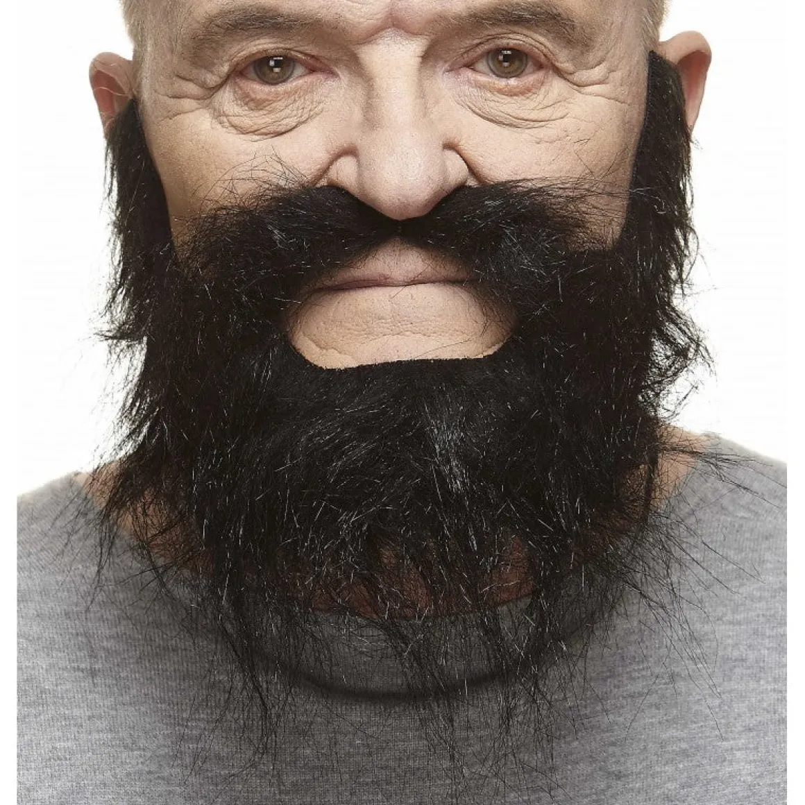 Mustasch med skägg, piomeer svart