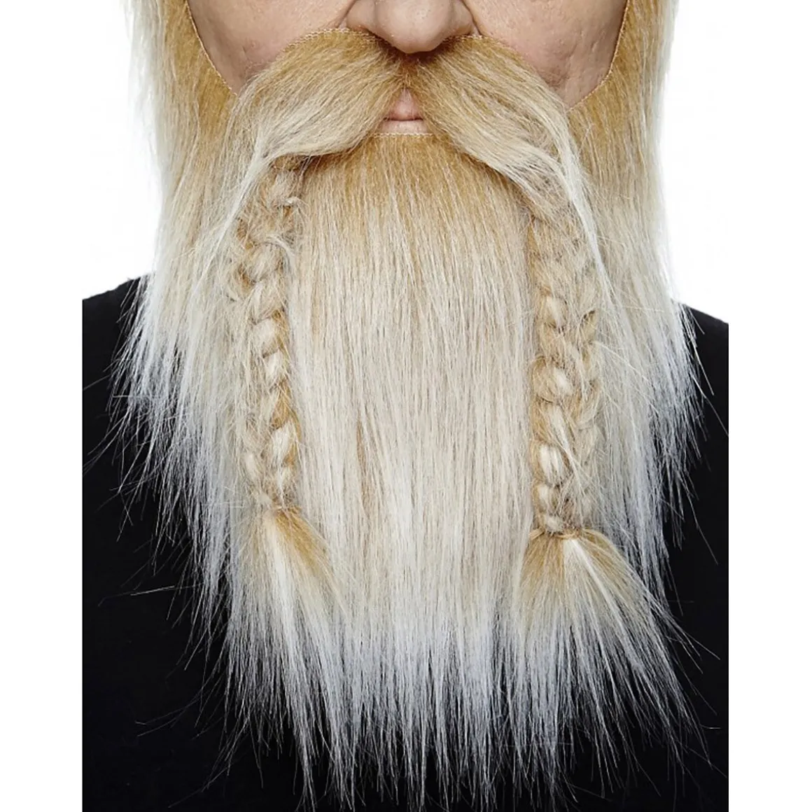 Mustasch med skägg, viking blond/vit