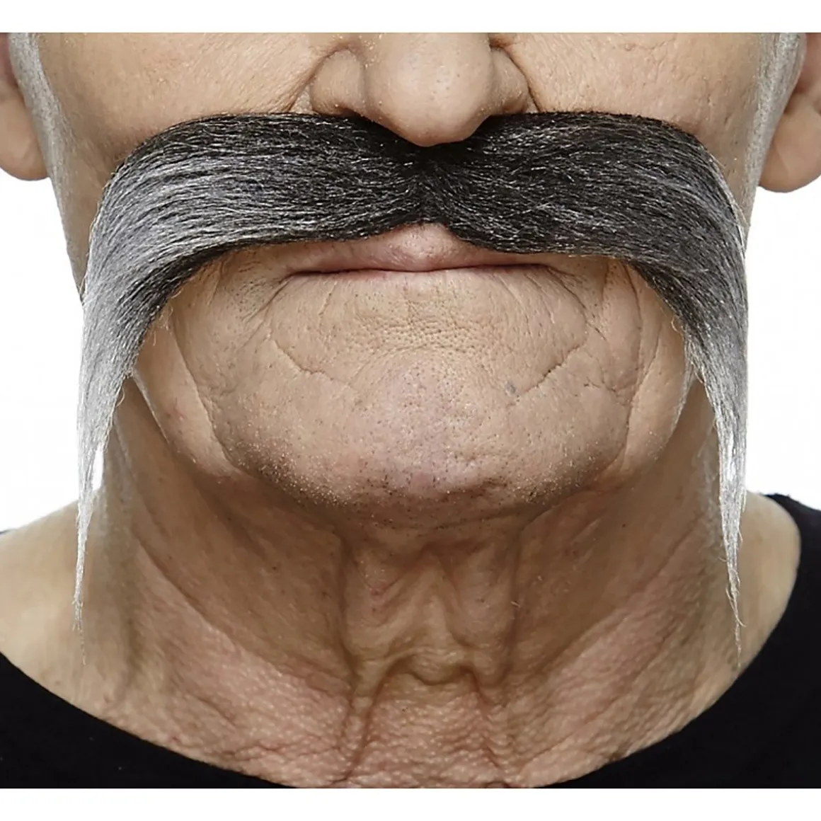 Mustasch, outlaw svart/vit