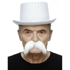 Mustasch, rebel vit