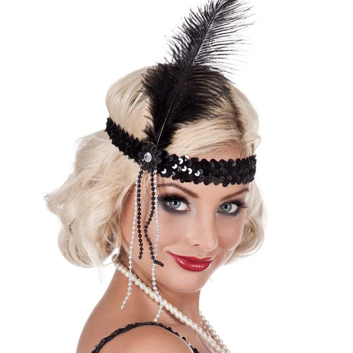 Pannband, flapper svart