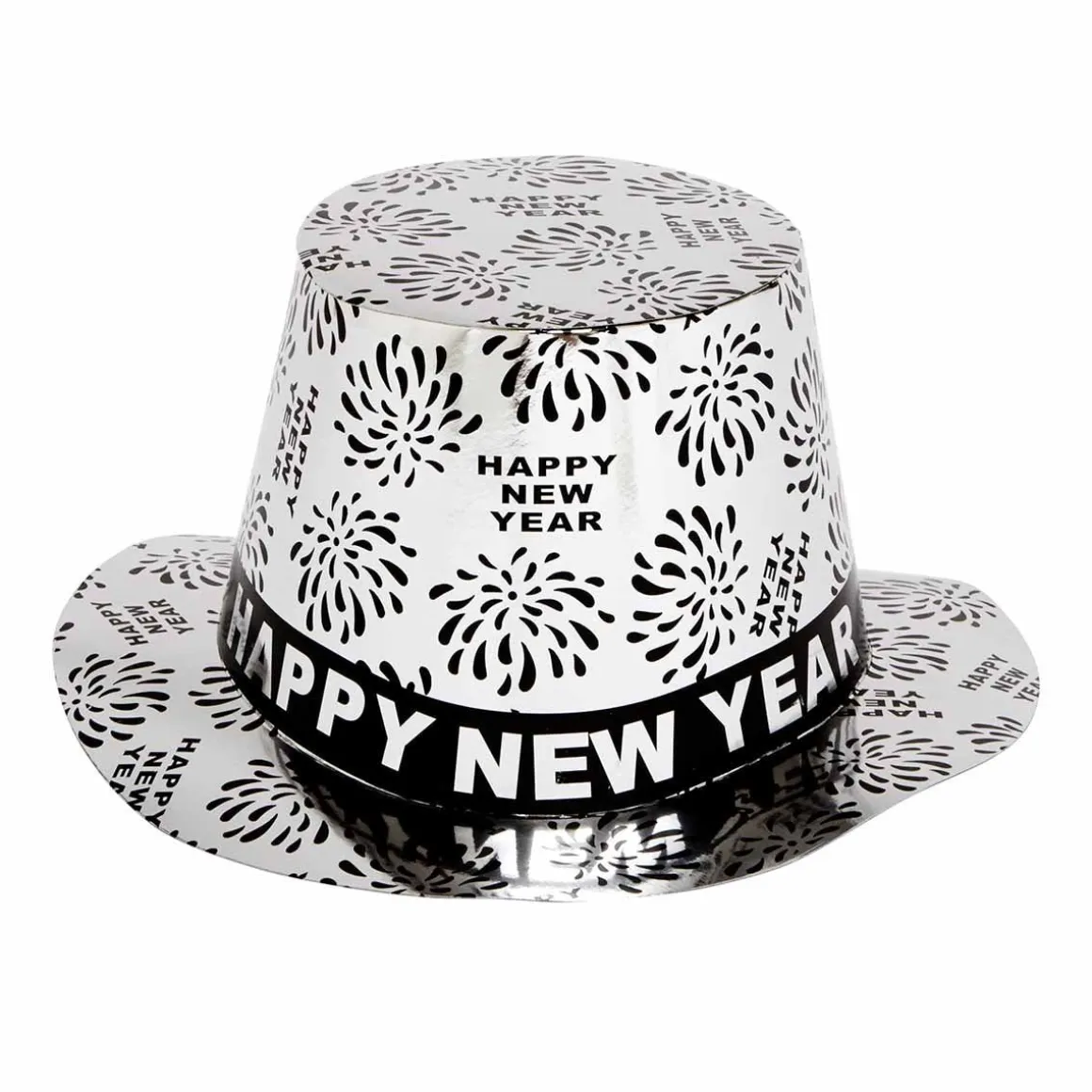 Pappershatt, silver happy new year