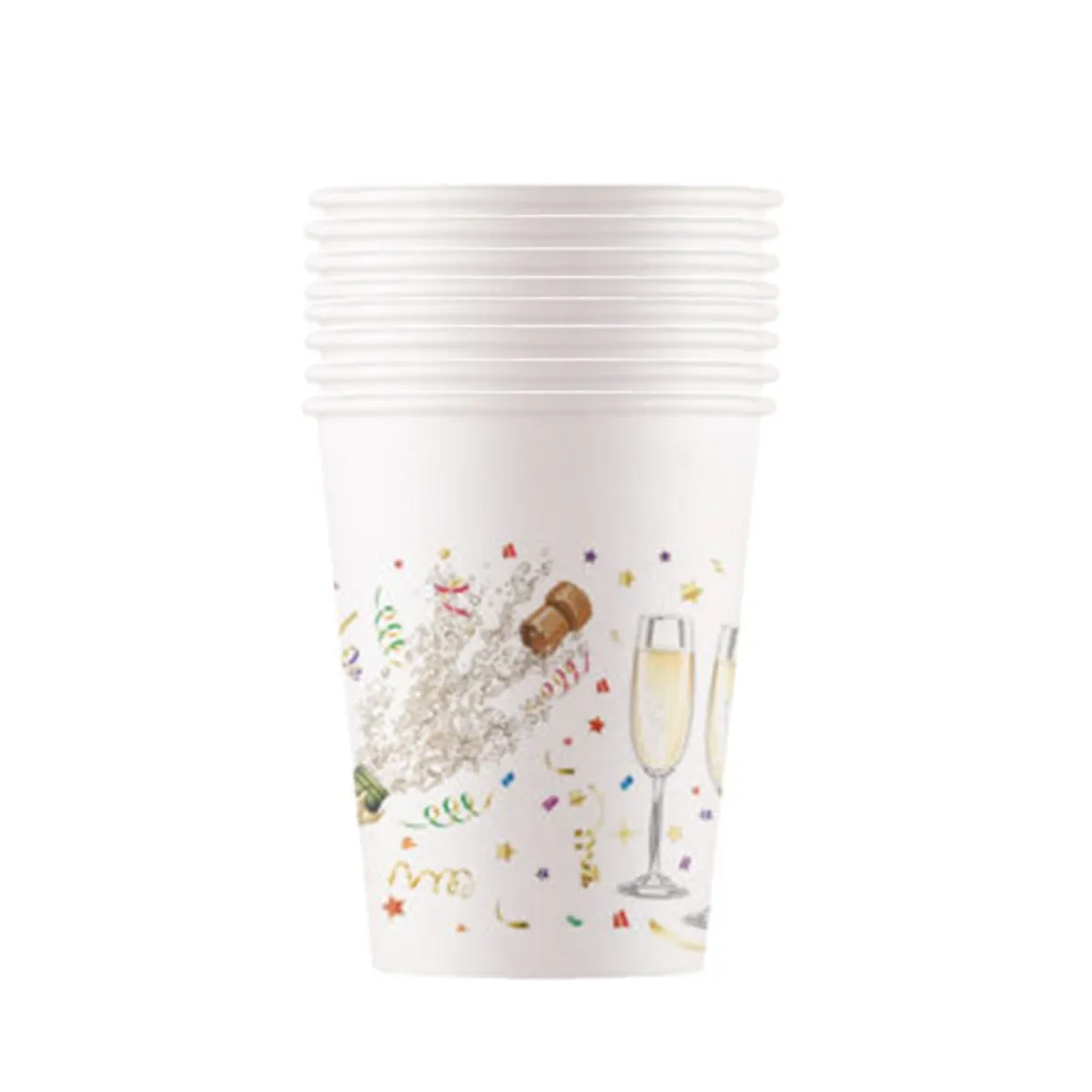 Pappersmuggar, champagne party 200 ml 8 st