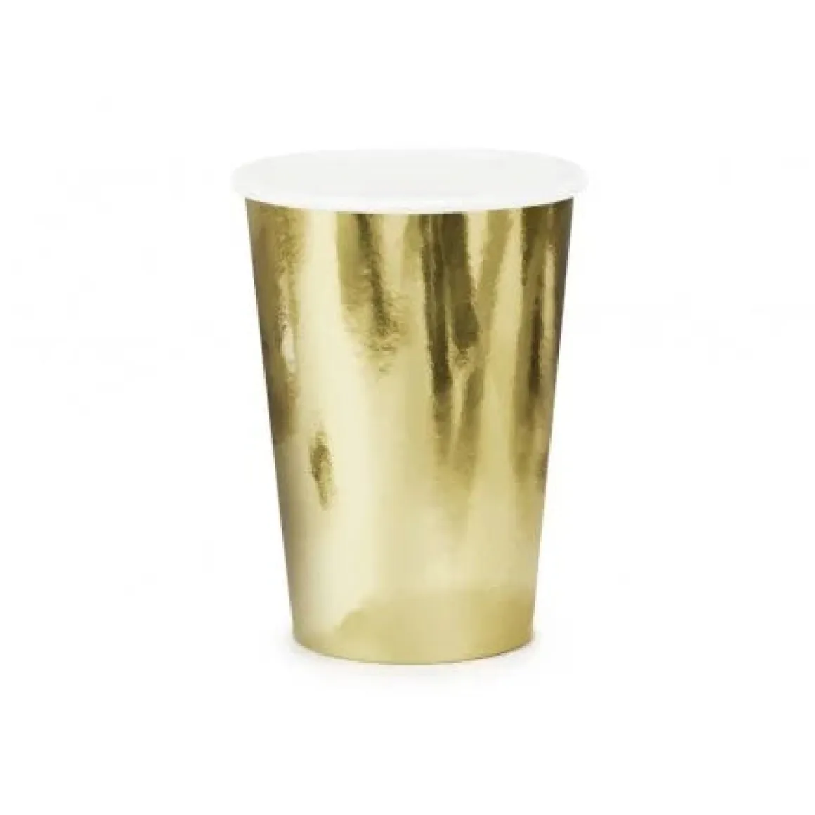 Pappersmuggar, guld 220 ml 6 st