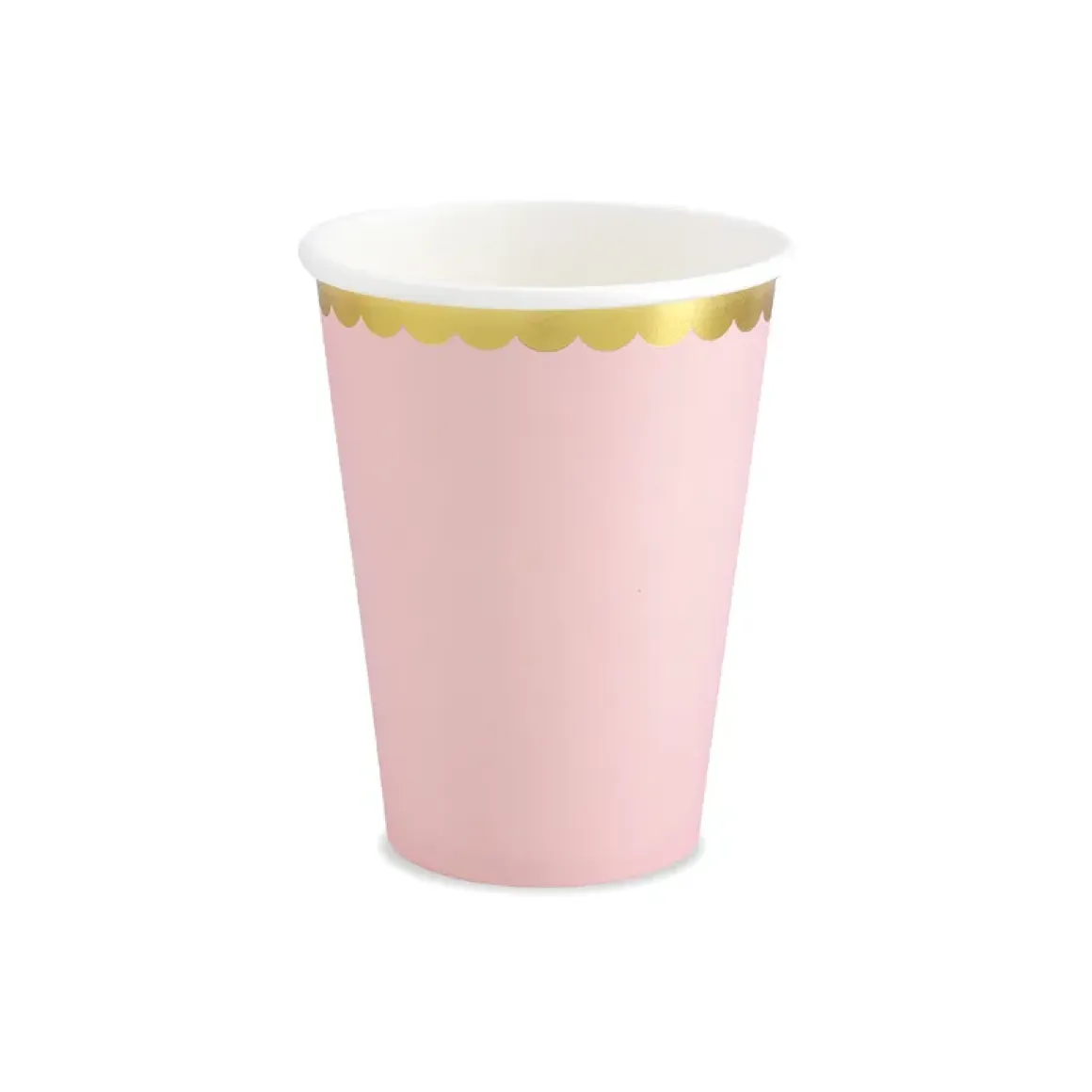 Pappersmuggar, ljusrosa 220 ml 6 st
