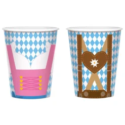 Pappersmuggar, oktoberfest Bayern Lightblue 8 st