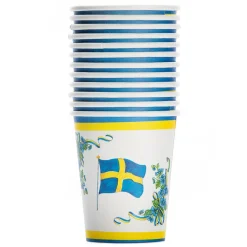 Pappersmuggar, svenska flaggan 12 st