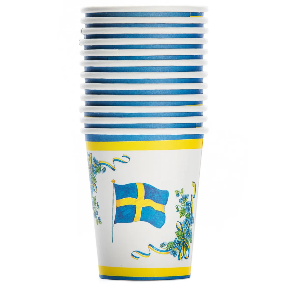 Pappersmuggar, svenska flaggan 12 st