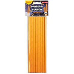 Papperssugrör, orange 20 st