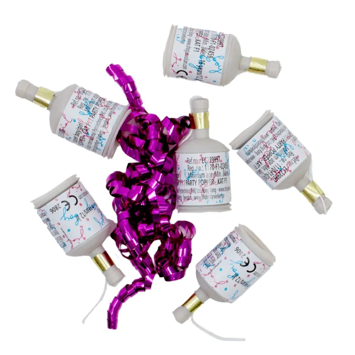 Partypopper, girl 8 st